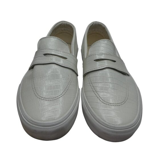 Vans White Crocodile Embossed Patent Leather Slip On Penny Loafers Womens 9 - Picture 6 of 12
